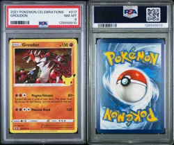 2023 Pokemon Celebrations 017/025 Groudon Holo PSA 8 Mint Rare Card Fresh New - Image 3