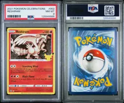 2023 Pokemon Celebrations 002/025 Reshiram Holo PSA 8 NM Rare Card Fresh New - Image 3