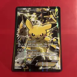 Pokemon Pikachu EX XY124 Full Art Black Star Promo Jumbo MINT - Image 1
