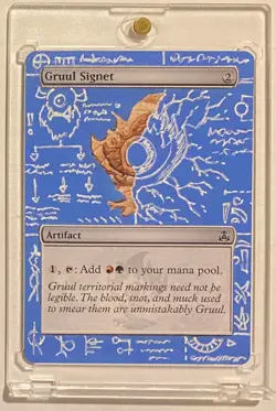 GRUUL SIGNET (GPT) MTG Magic BLUEPRINT Hand Painted Altered Extended Art - Image 1