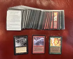 MTG LEGENDS Common Set LP/NM Magic The GATHERING Chain Lightning Darkness - Image 1