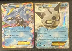 Pokemon TCG EX Lot(2) - Kyurem EX (30/101) Plasma Blast & NM Glalie EX (34/162) - Image 1