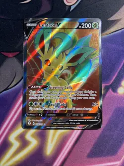 Leafeon V (Full Art) 166/203 Pokemon Ultra Rare SWSH07: Evolving Skies Card NM - Image 1