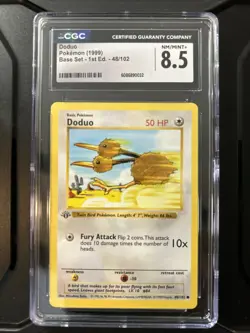 Doduo #48 English 1999 Base Set 1st Edition CGC Near Mint 8.5 Vintage - Image 1