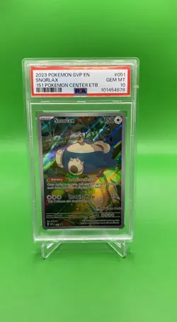 Pokemon Center Stamp Promo Snorlax 151 ETB SVP EN 051 PSA 10 Gem Mint - Image 1