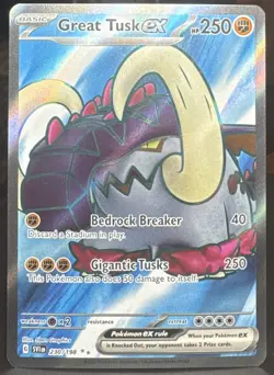 Pokemon TCG Great Tusk ex 230/198 SV01 Scarlet & Violet Base Set Ultra Rare Holo - Image 1