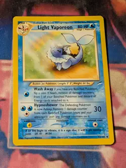 Light Vaporeon 92/105 Neo Destiny LP Pokemon - Image 1