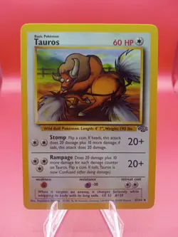 1999 Pokemon Jungle Tauros #47 Extremely LP - Image 1