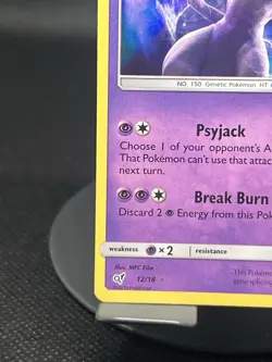 Pokemon TCG Mewtwo 12/18 Detective Pikachu Holo Rare NM - Image 5