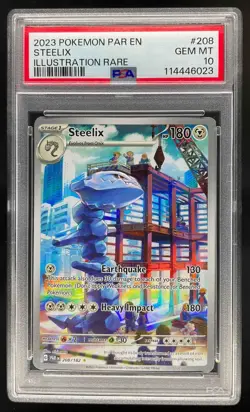 2023 Pokemon S&V Paradox Rift Steelix Illustration Rare PSA 10 Gem Mint #208/182 - Image 1
