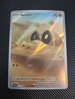Sandile - 216/198 - Pokemon Scarlet Violet Base Illustration Rare NM - Image 1