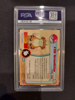 PSA 8 Growlithe Foil 1999 Topps Pokemon - Image 2