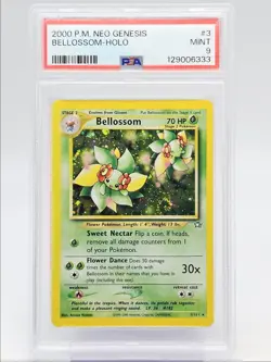 BELLOSSOM 2000 POKEMON NEO GENESIS HOLO RARE 3/111 PSA 9 Q0004 - Image 1