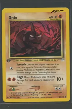 Onix 1. Edition | Neo Genesis 69/111 | Pokemon Karte EN NM- 2000 WOTC - Image 1