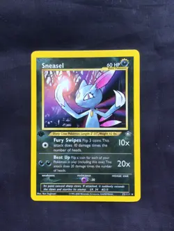 Pokemon Cards: Neo Genesis 1st Edition Rare: Sneasel 25/111 - Image 1