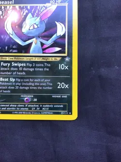 Pokemon Cards: Neo Genesis 1st Edition Rare: Sneasel 25/111 - Image 4