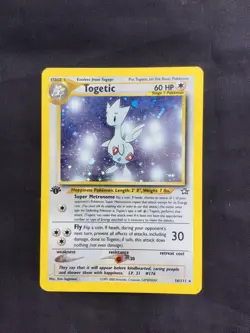 Pokemon Cards: Neo Genesis 1st Edition Rare Holo: Togetic 16/111 - Image 1