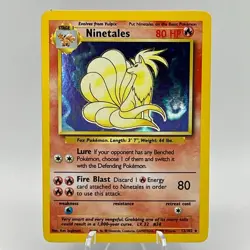 Ninetales Holo Pokemon Card 12/102 Base Set 1999 Wizards Unlimited - Image 1