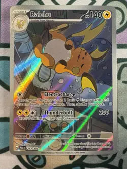 Pokemon TCG Raichu Holo 211/193 Illustration Card Paldea Evolved Near Mint - Image 1