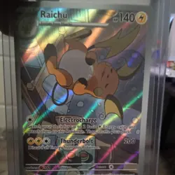 Pokemon TCG Raichu Holo 211/193 Illustration Card Paldea Evolved Near Mint - Image 2
