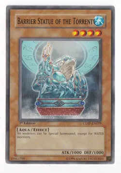 YUGIOH BARRIER STATUE OF THE TORRENT 1ST EDITION CDIP-EN019 NM - Image 1