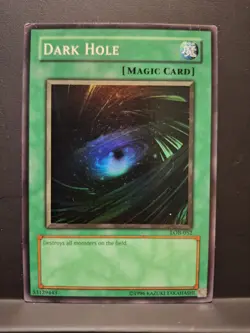 Yugioh Dark Hole LOB-052 Super Rare Unlimited LP - Image 1