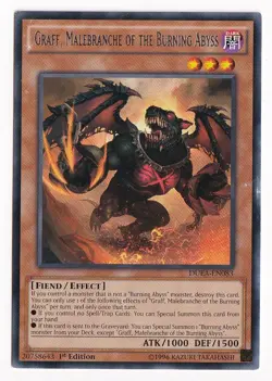 Yu-Gi-Oh! Graff, Malebranche of the Burning Abyss #DUEA-EN083 1st Edition LP - Image 1