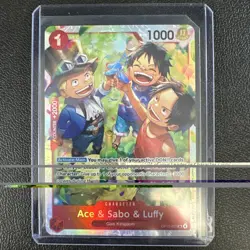 One Piece CCG Ace & Sabo & Luffy Op13-007 Carrying On His Will English Mint SR - Image 1
