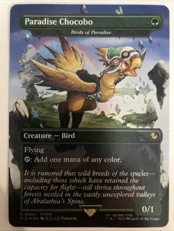 Paradise Chocobo 483 Promo Borderless Foil Final Fantasy Chocobo Box MTG NM - Image 1