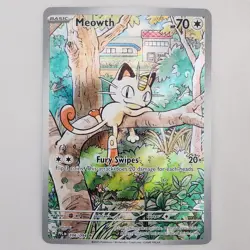 Meowth 106/094 IR Full Art Holo ME02: Phantasmal Flames Pokemon TCG 2025 NM - Image 1