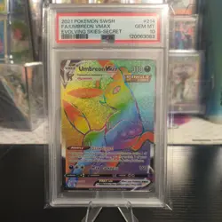 2021 Pokemon Umbreon VMAX 214/203 Evolving Skies Rainbow Secret Rare PSA 10 - Image 1