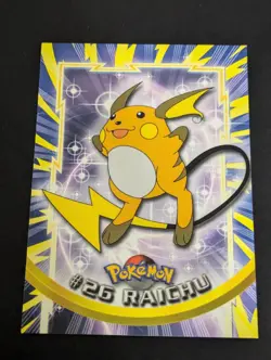 1999 Pokemon Topps TV Series 1 - Raichu #26 Black Logo Rare Mint - Image 1