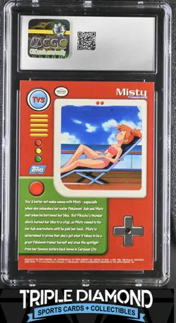 1999 Pokemon Topps Series 1 TV3 Misty First Print CGC 8 NM-Mint L899 - Image 2