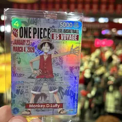One Piece Promo College Basketball US Voyage Monkey D. Luffy Card #5000 2023 - Image 1