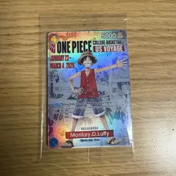 Bandai One Piece College Basketball US Voyage Promo Card Monkey D. Luffy - Image 1