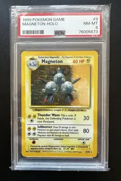 Magneton Holo 9/102 - Base Set - PSA 8 Graded Pokemon Card 1999 - Image 1