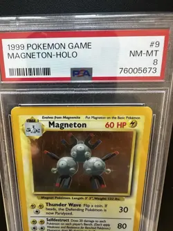 Magneton Holo 9/102 - Base Set - PSA 8 Graded Pokemon Card 1999 - Image 3