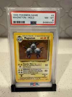 PSA 8 Magneton 009/102 Base Set Holo NM-MT Pokemon #9 - Image 1