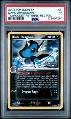 PSA 1 2004 Pokemon Team Rocket Returns Dark Dragonair Reverse Holo Foil 31/109 - Image 1