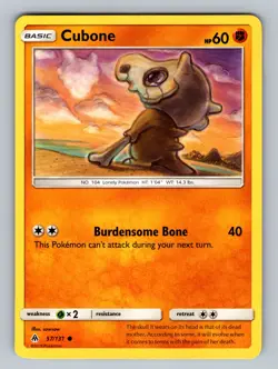 Cubone 57/131 Common SM - Forbidden Light NM - LP Pokemon TCG - Image 1