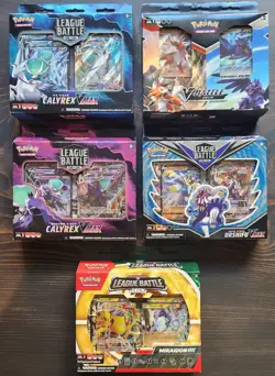 Lot Of 5 Pokemon TCG Battle V And Pokemon League Battle Decks Packs VMAX Ex New - Image 1