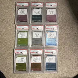 PSA 10 Yu Nagaba Eevee’s Promo Complete Set Of 9 Pokemon Card Japanese - Image 1