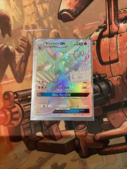 2018 Pokemon SM Celestial Storm Blaziken GX 170/168 Rainbow Secret Rare NM-MINT - Image 1