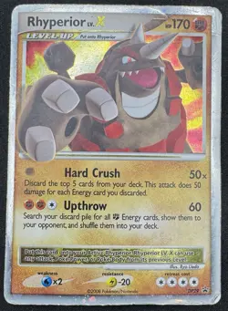 Rhyperior LV.X - DP29 Diamond and Pearl Promos Holo Pokemon TCG HP (Damaged) - Image 1