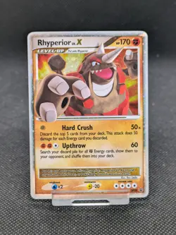Pokemon TCG Rhyperior LV.X DP29 Diamond Pearl Black Star Holo LP EXCELLENT - Image 1