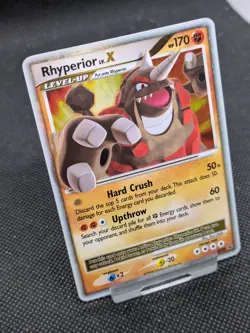 Pokemon TCG Rhyperior LV.X DP29 Diamond Pearl Black Star Holo LP EXCELLENT - Image 2