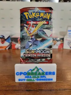 Pokemon Crimson Invasion 10 Card Sealed Booster Pack 1 Sun & Moon And Kartana 🔥 - Image 1