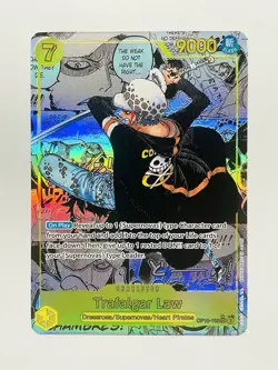One Piece Card TCG - Trafalgar Law Manga Art Alternate SEC OP10 English MINT - Image 1