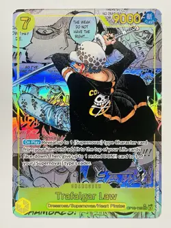 One Piece Card TCG - Trafalgar Law Manga Art Alternate SEC OP10 English MINT - Image 2