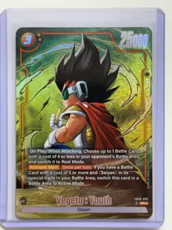 Vegeta Youth FB08-092 Alternate Art Saiyan's Pride Dragon Ball English Card Fusi - Image 1